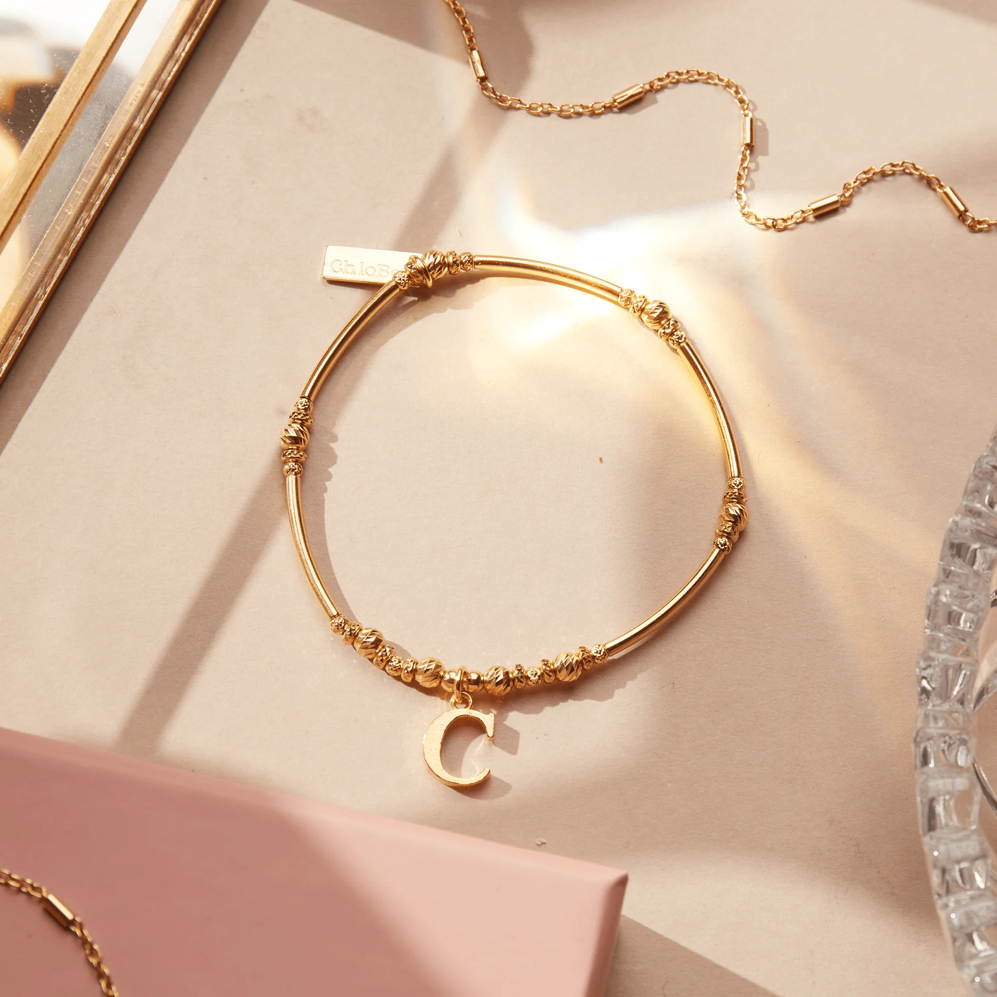 ChloBo Gold Initials A-Z Bracelet - Image 2