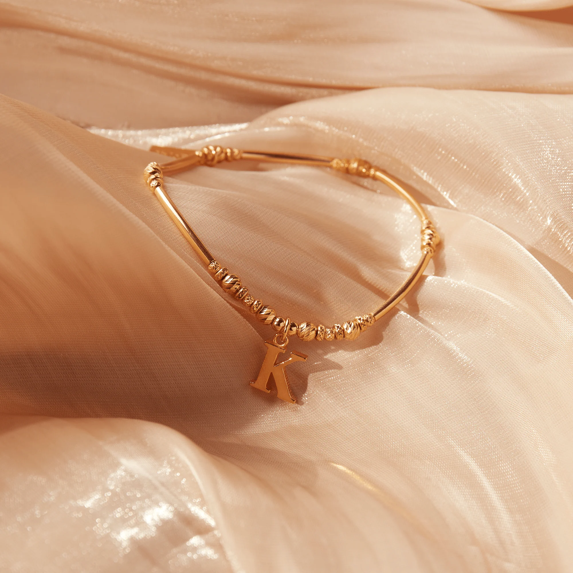 ChloBo Gold Initials A-Z Bracelet - Image 4