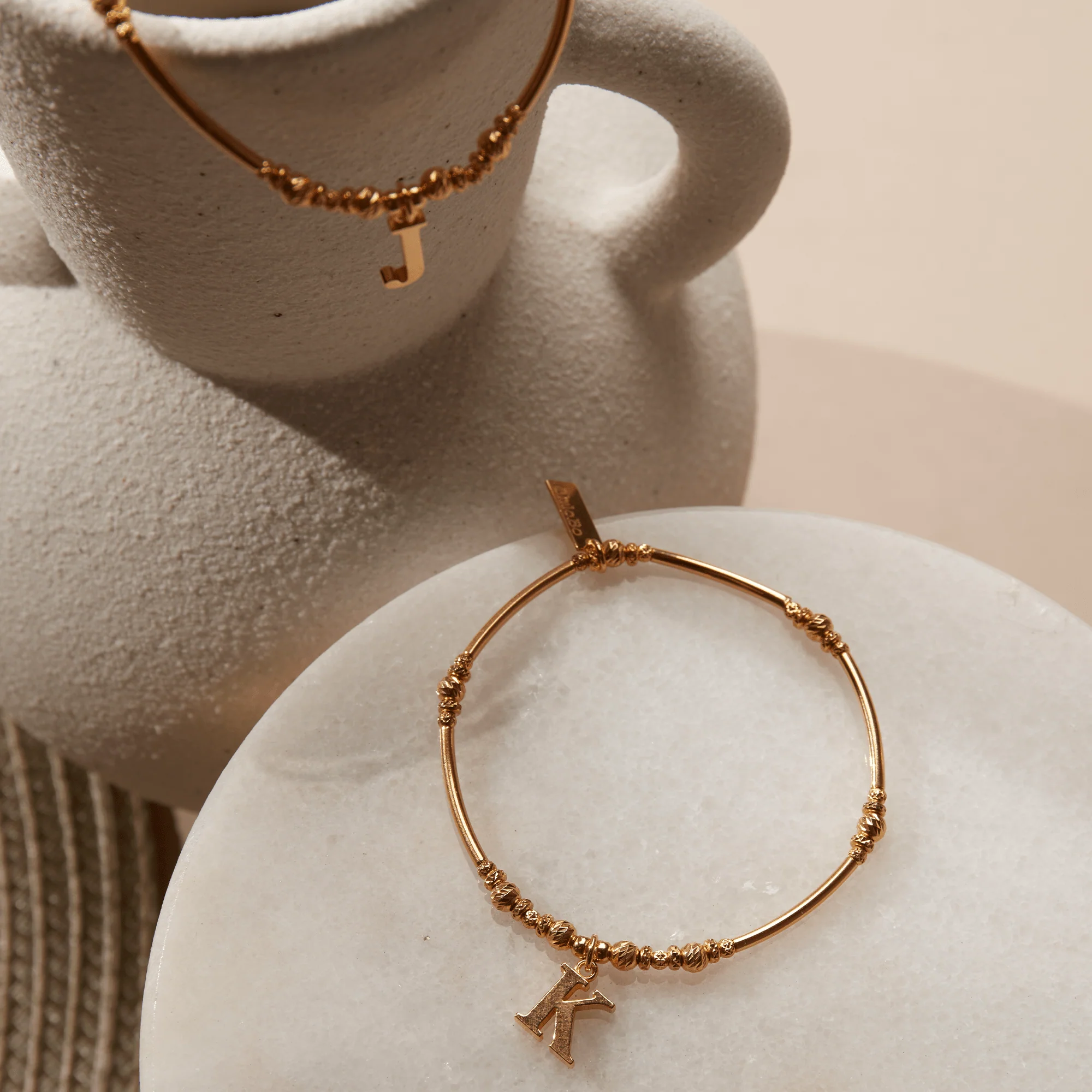 ChloBo Gold Initials A-Z Bracelet - Image 7