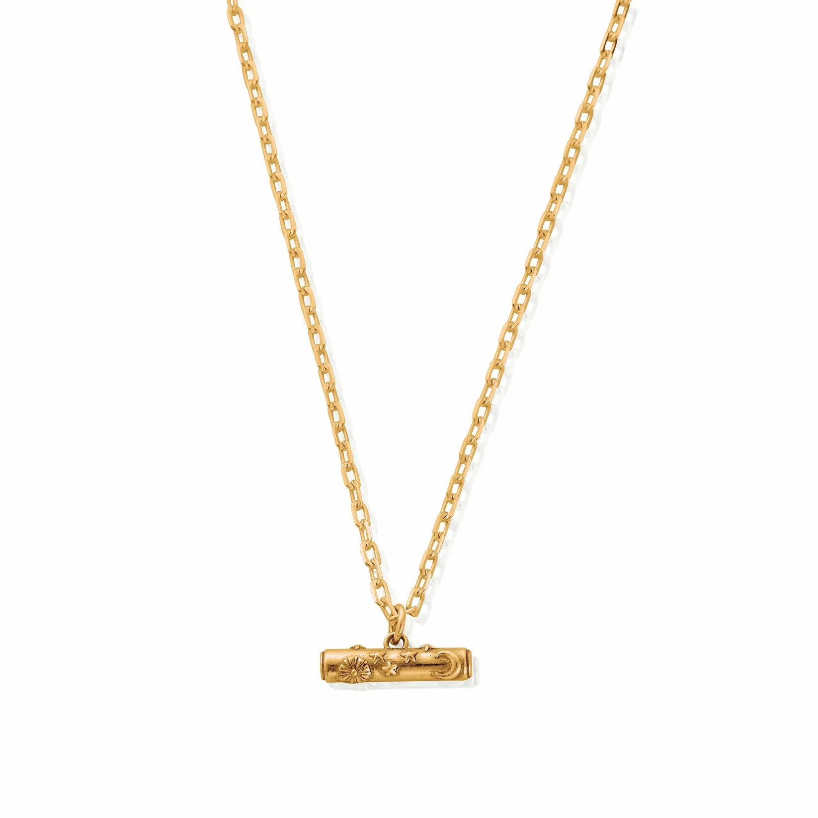 ChloBo Gold Light Anchor Chain Solstice T-Bar Necklace