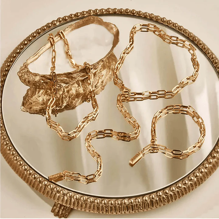ChloBo Gold Mini Link Bracelet - Image 2