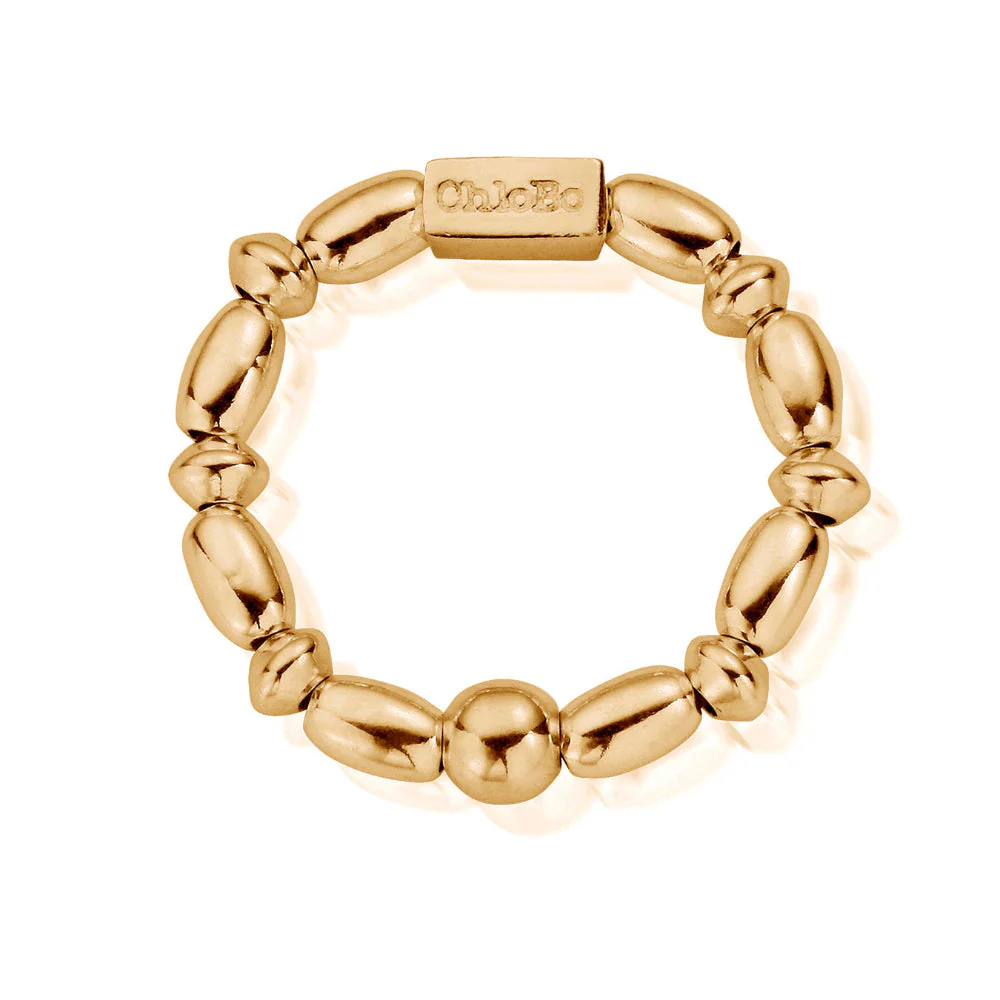 ChloBo Gold Mini Rice Plain Ring