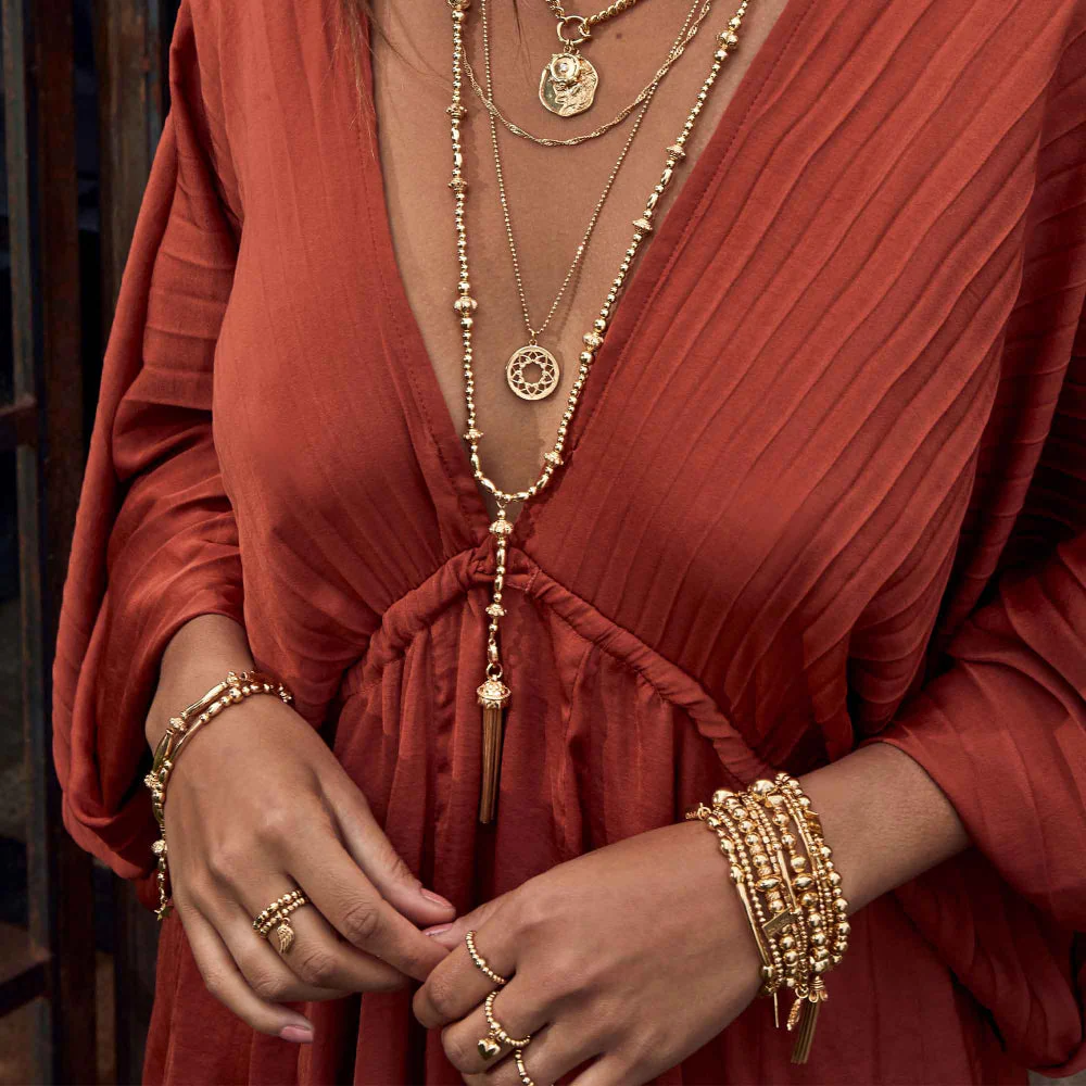 ChloBo Gold Mini Rice Plain Ring - Image 3