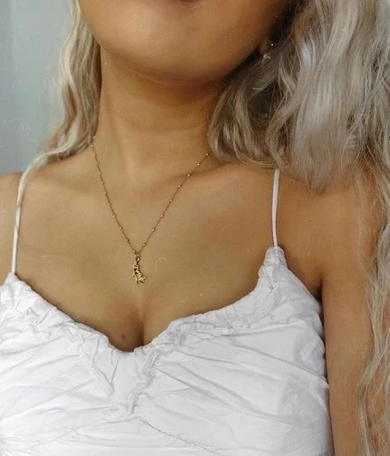 ChloBo Gold Feather with Heart Newbie Necklace - Image 2