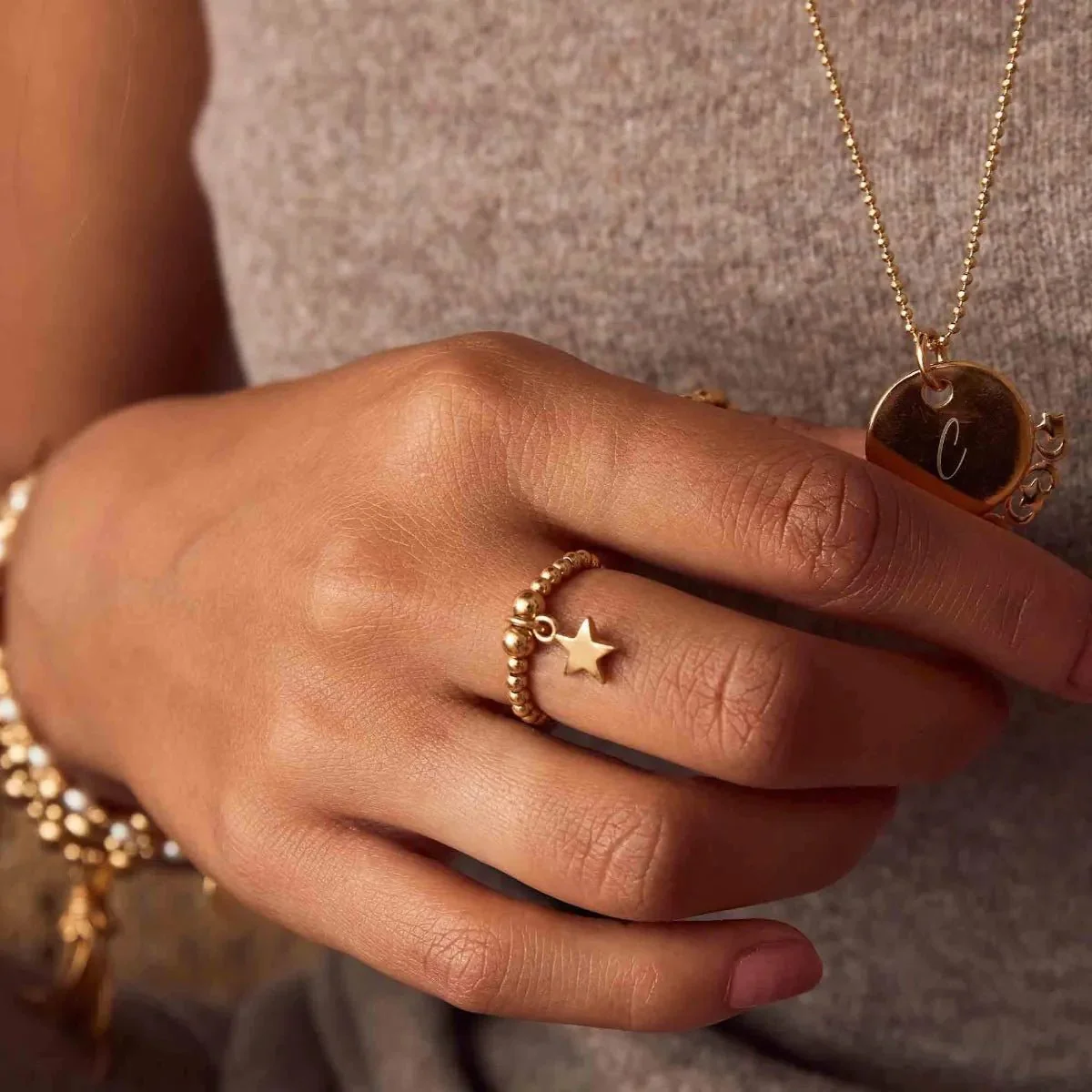 ChloBo Gold Mini Star Ring - Image 2