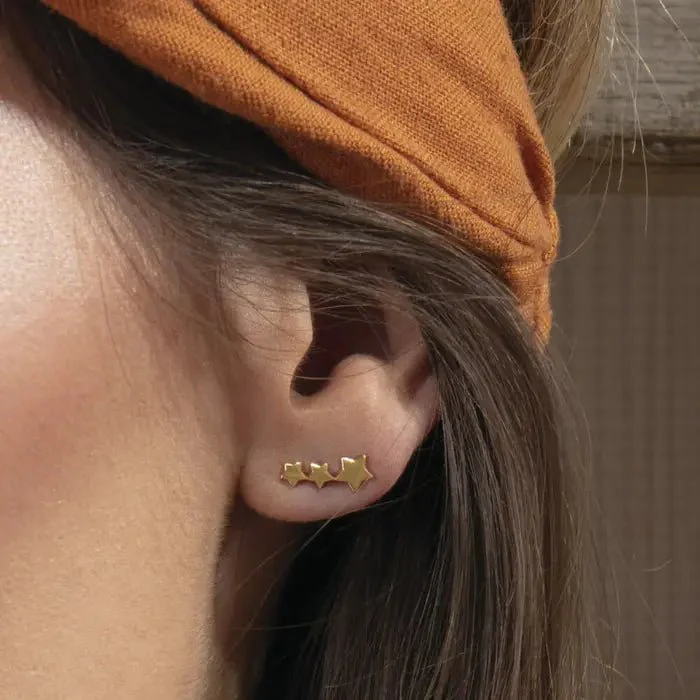 ChloBo Gold Shooting Star Earrings - Image 2