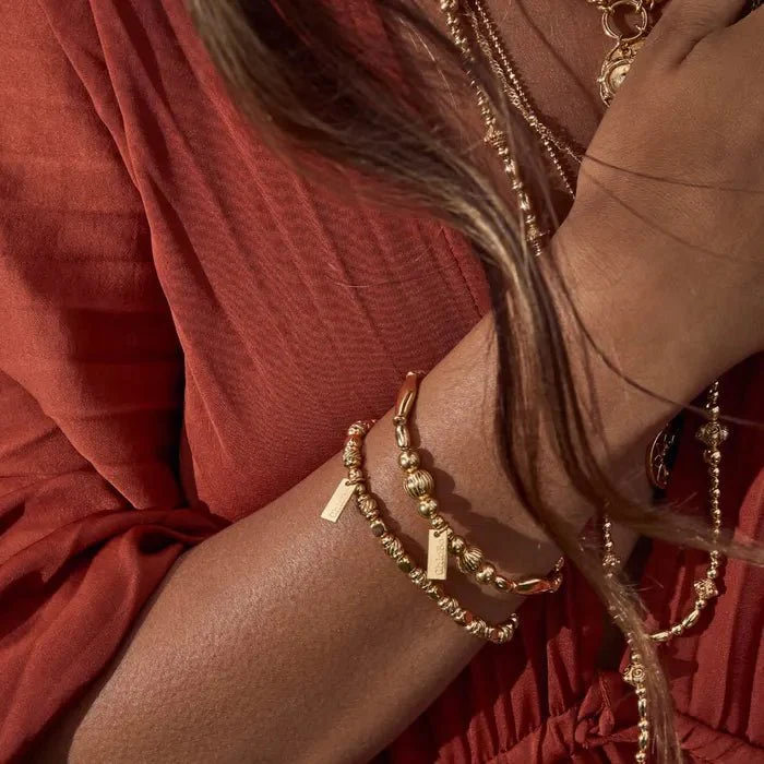 ChloBo Gold Twisted Filler Cube Bracelet - Image 2