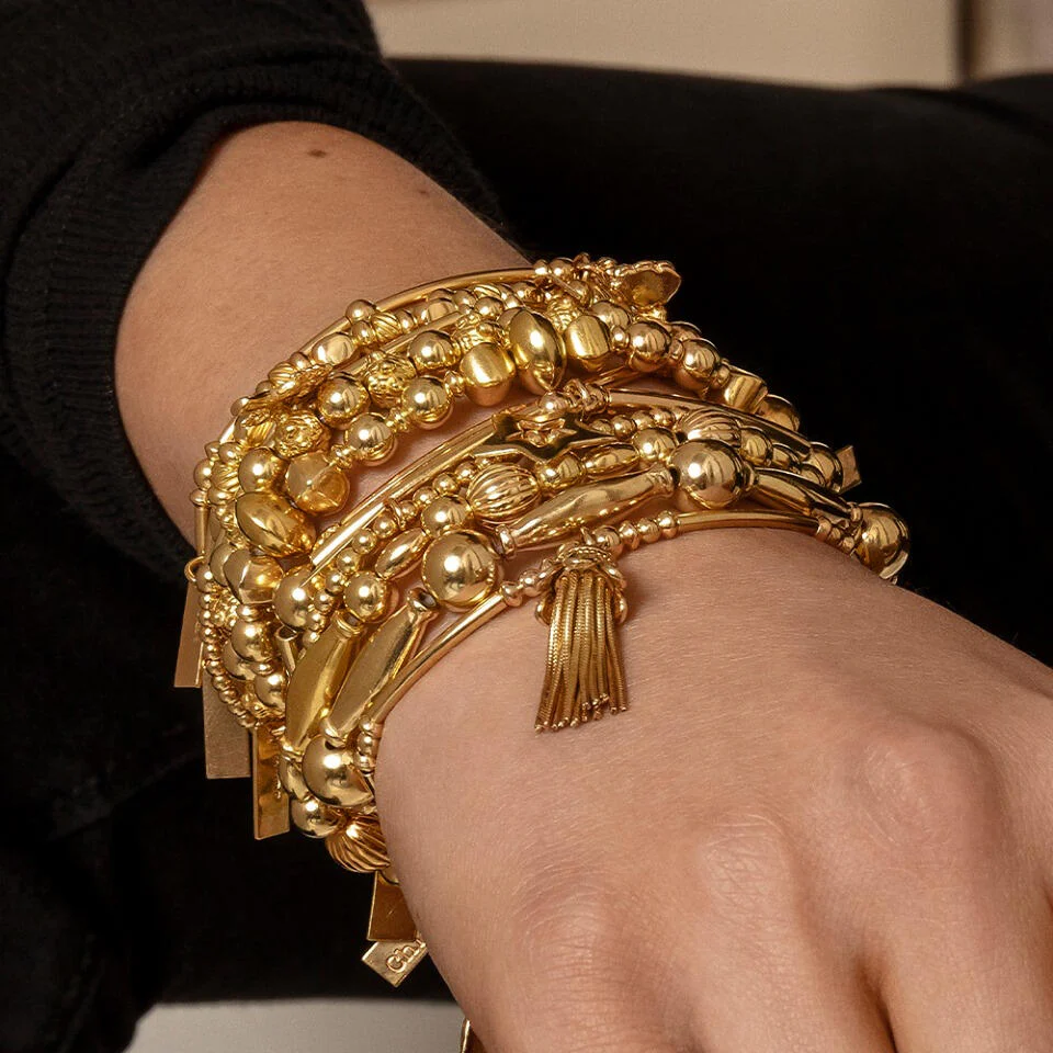 ChloBo Gold Twisted Filler Cube Bracelet - Image 3