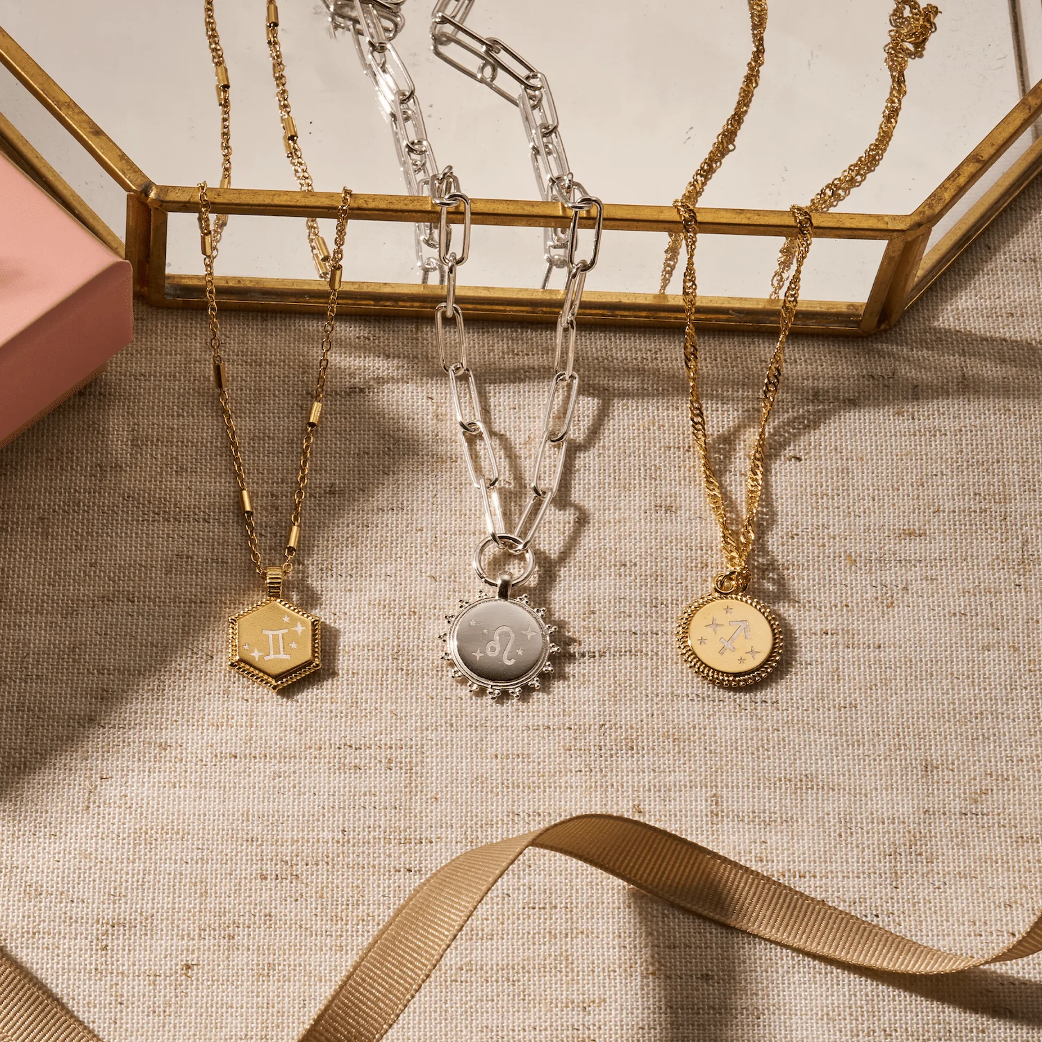 ChloBo Gold Zodiac Moon Coin Necklace - Image 2