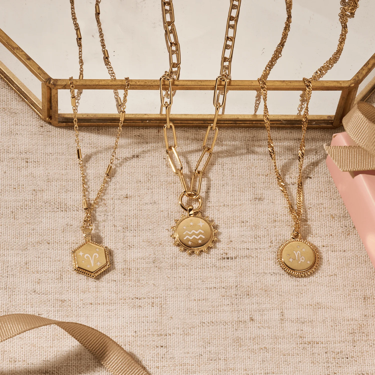 ChloBo Gold Zodiac Moon Coin Necklace - Image 5