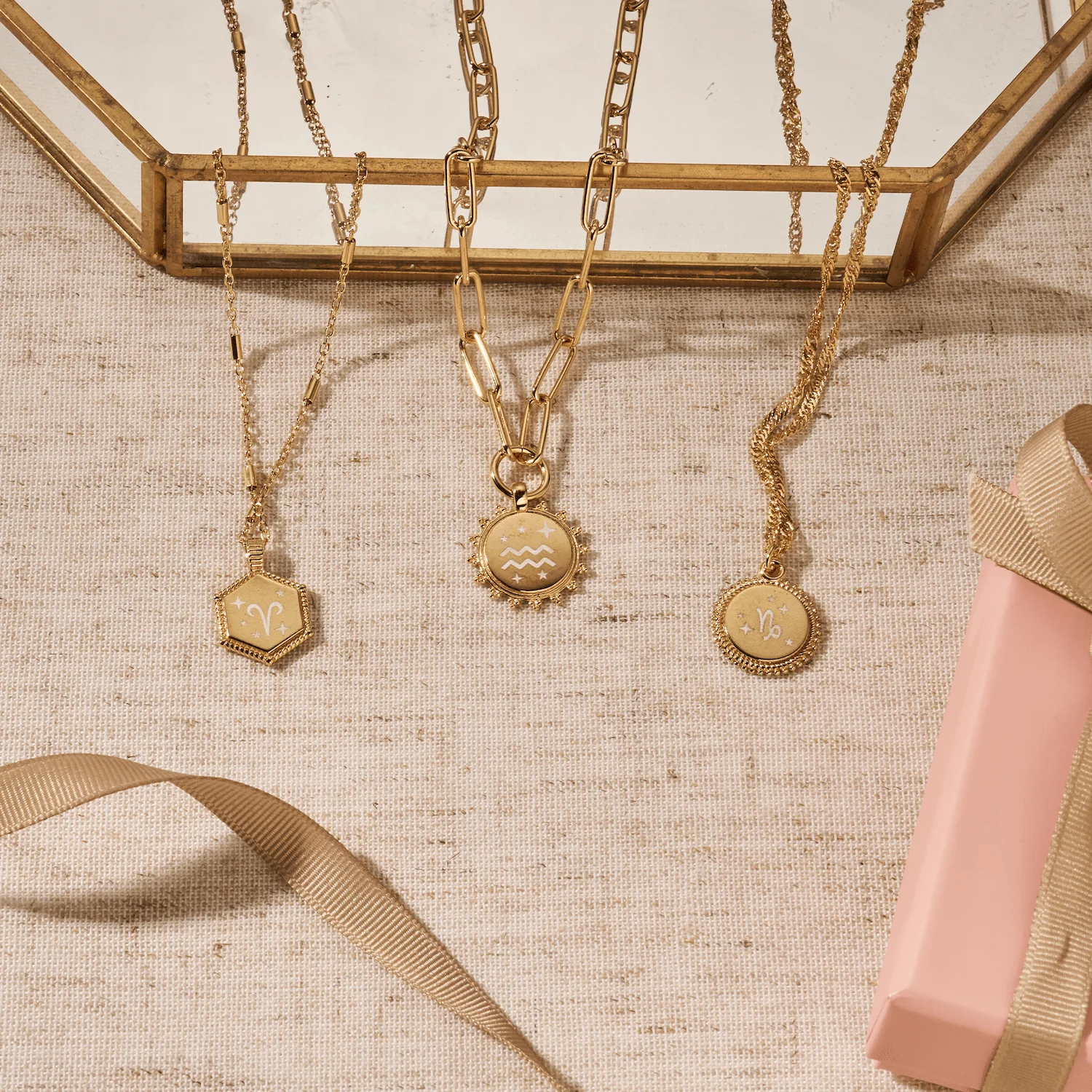 ChloBo Gold Zodiac Moon Coin Necklace - Image 7