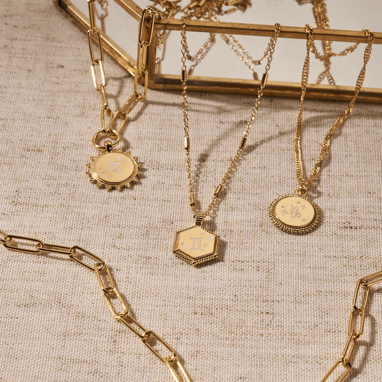 ChloBo Gold Zodiac Moon Coin Necklace - Image 9
