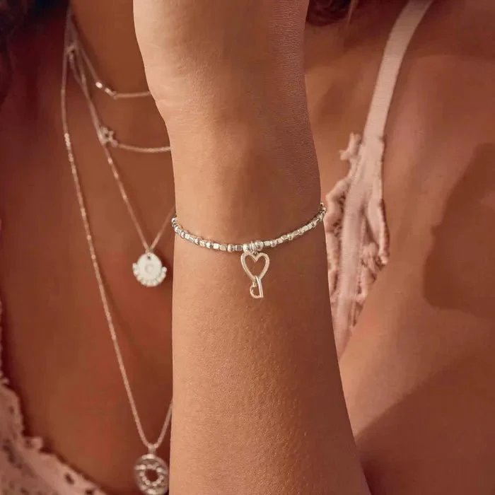 ChloBo Silver Interlocking Love Heart Bracelet - Image 3