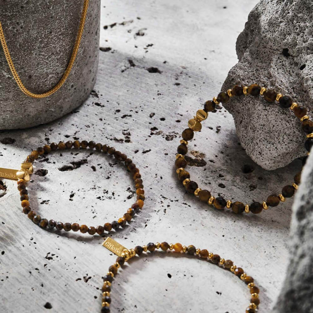 ChloBo Men's
Gold Tiger's Eye Mini Disc Bracelet - Image 5