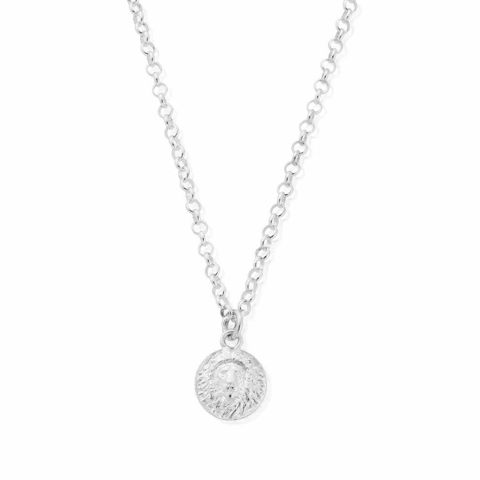 ChloBo Silver Belcher Chain Lion Necklace