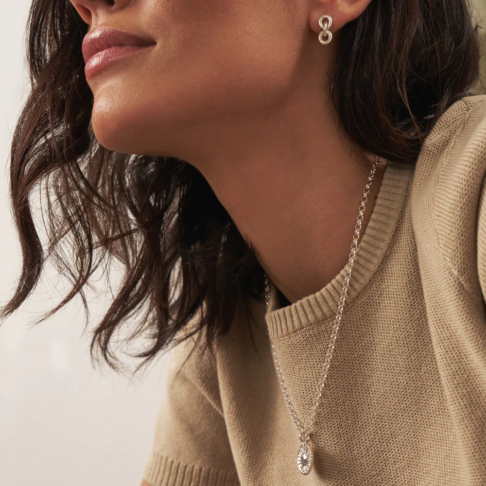 ChloBo Silver Belcher Chain Sun Necklace - Image 2