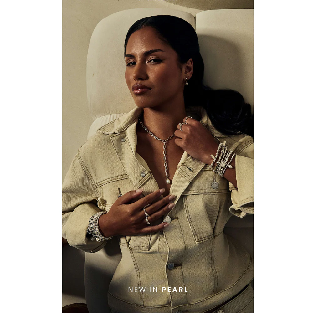ChloBo Silver Cute Charm Pearl Drop Bracelet - Image 5