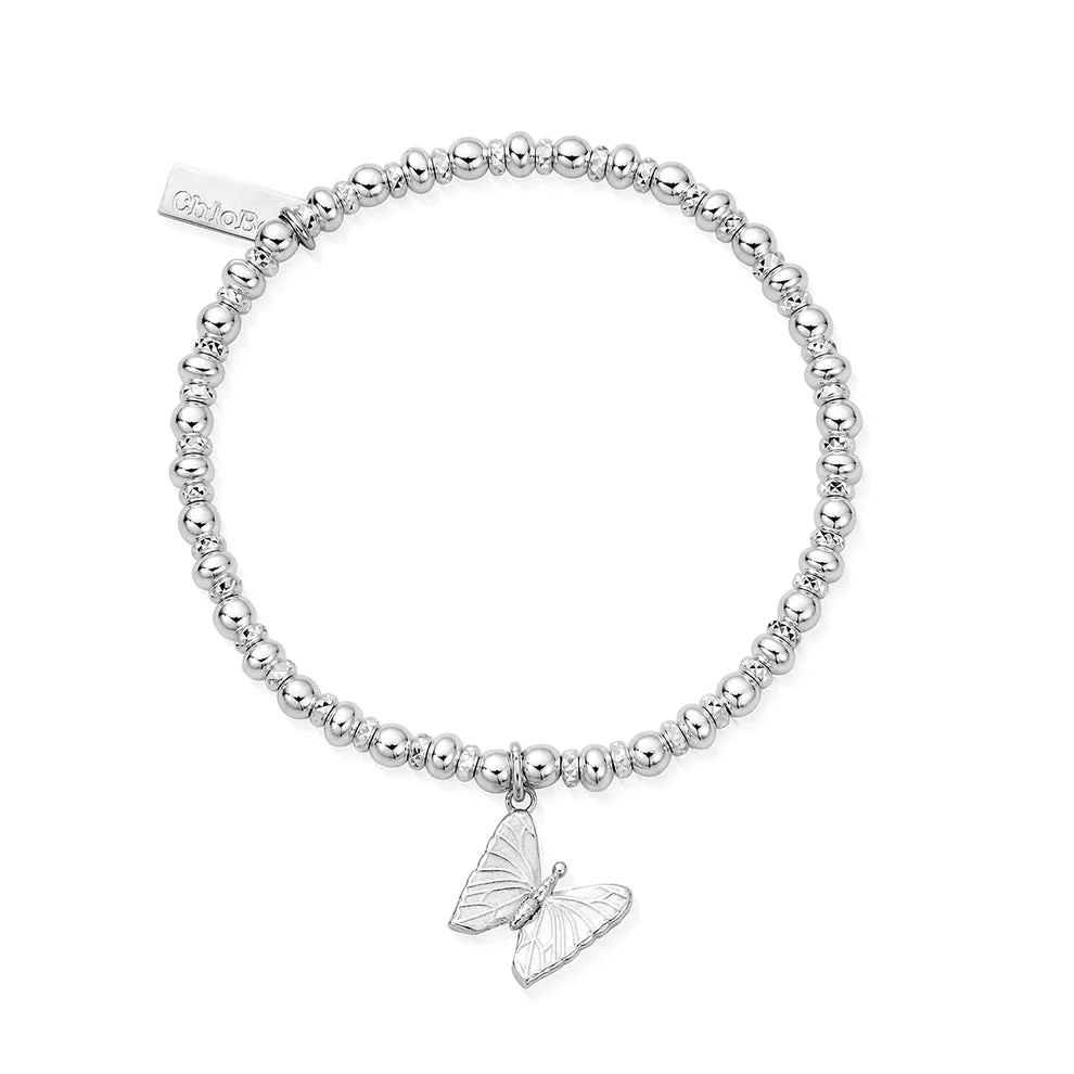 ChloBo Silver Didi Sparkle Butterfly Bracelet