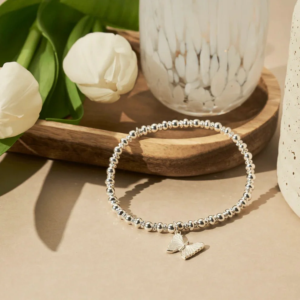 ChloBo Silver Didi Sparkle Butterfly Bracelet - Image 3