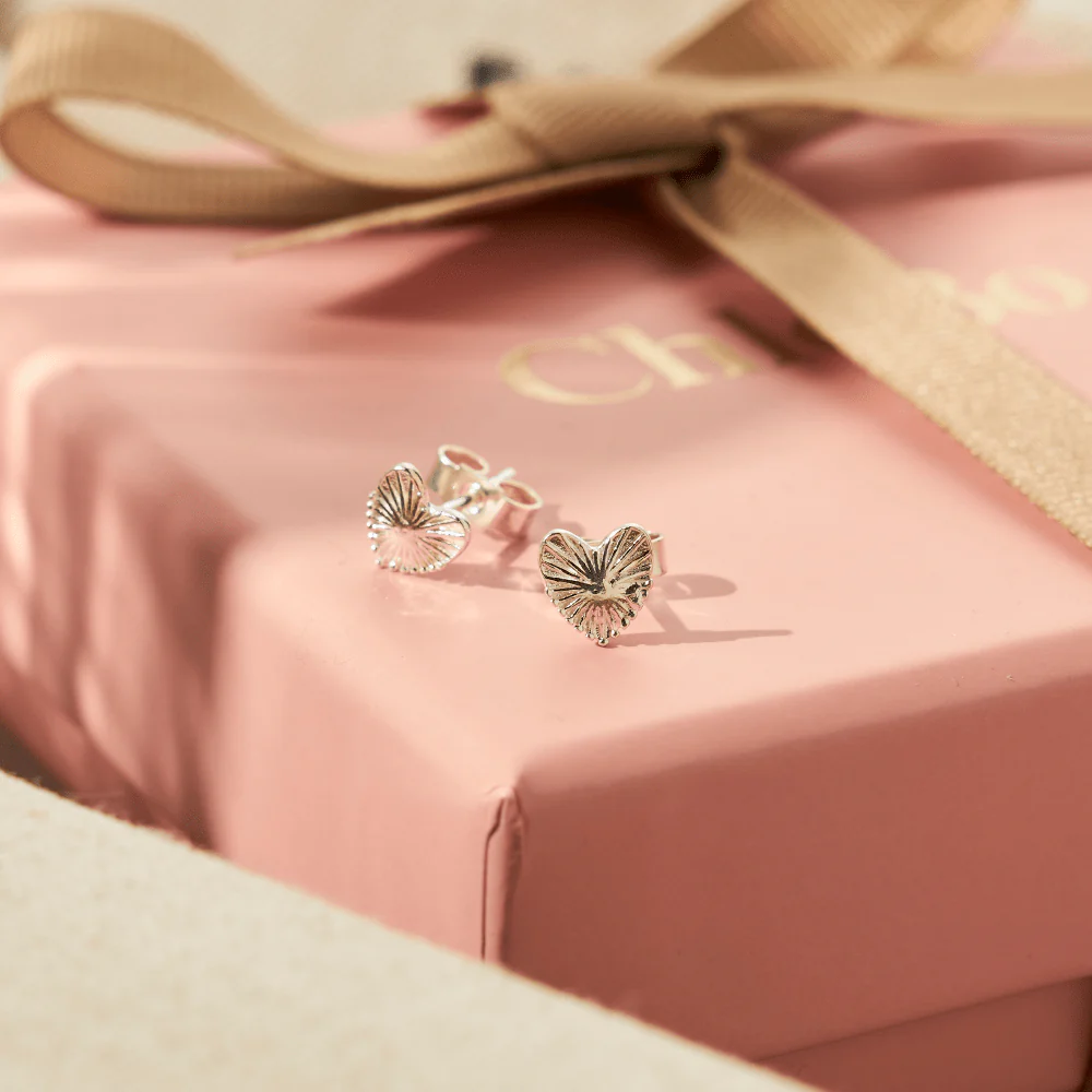 ChloBo Silver Glowing Beauty Stud Earrings - Image 3
