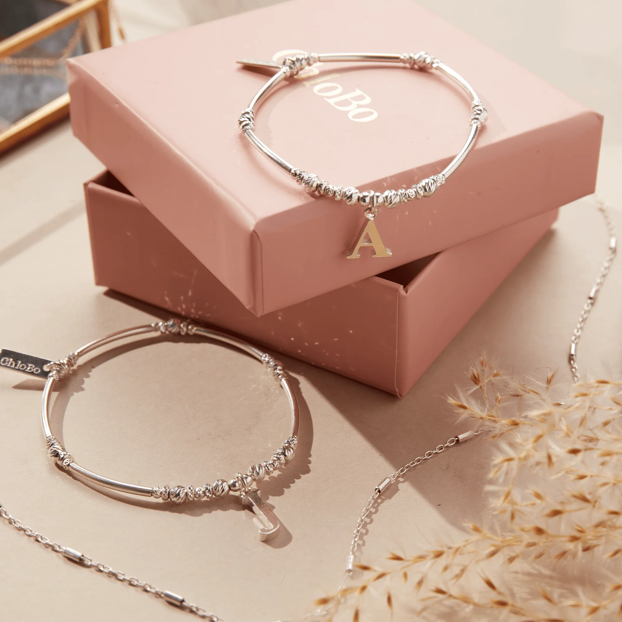 ChloBo Silver Initials A-Z Bracelet - Image 3