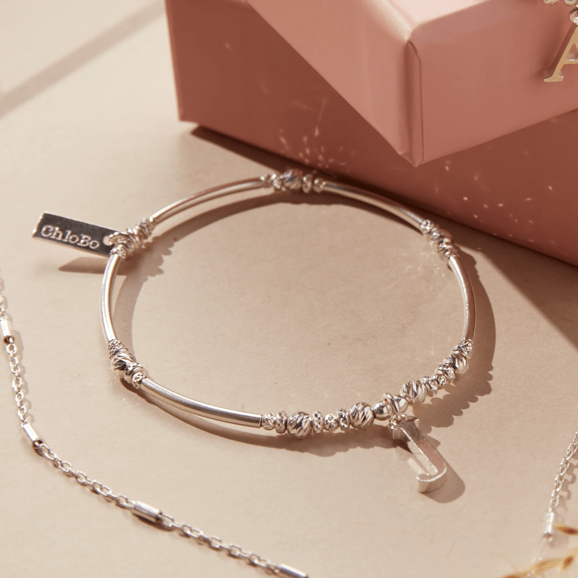 ChloBo Silver Initials A-Z Bracelet - Image 4
