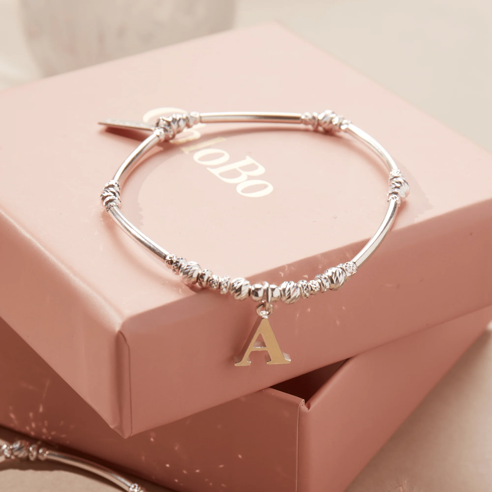 ChloBo Silver Initials A-Z Bracelet - Image 5