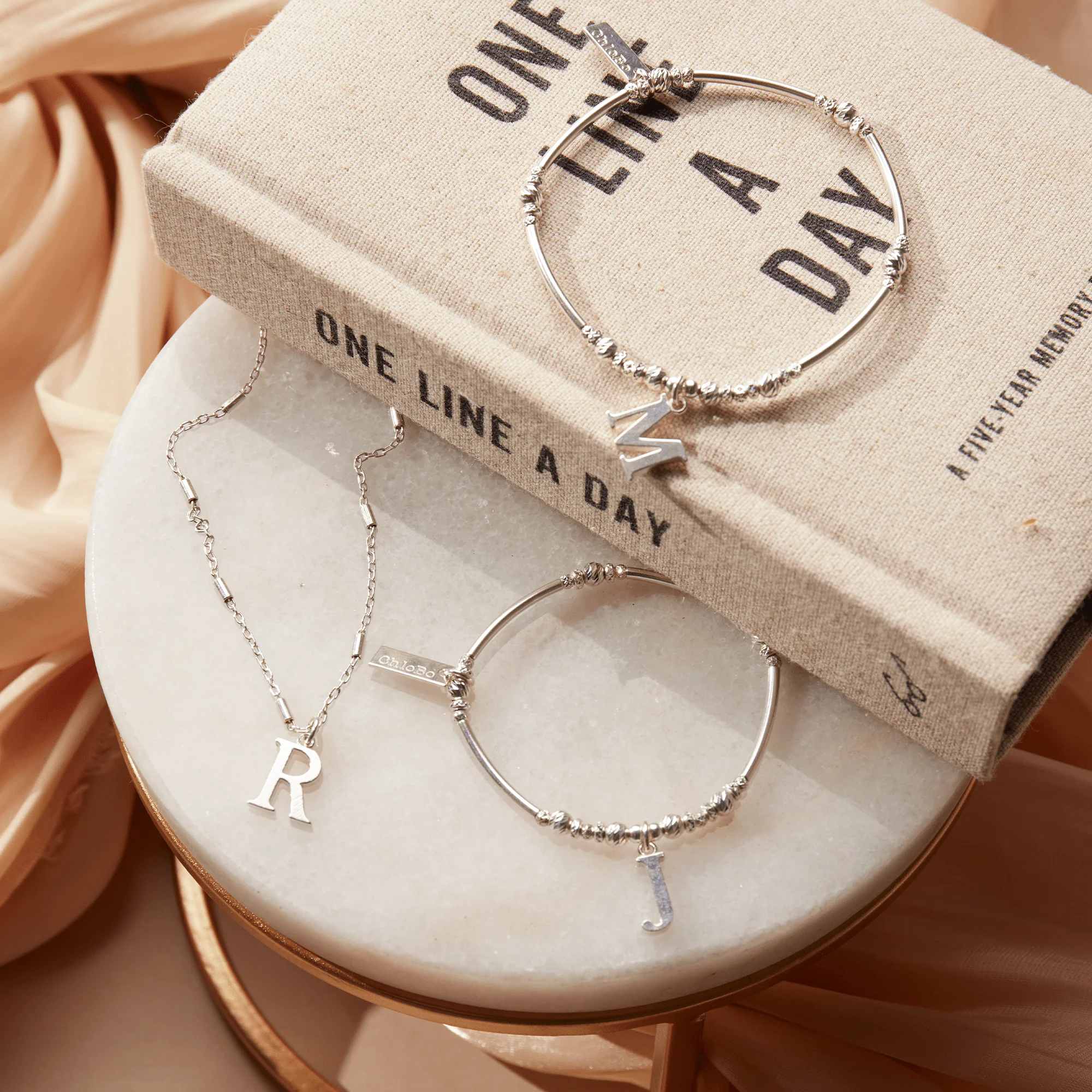 ChloBo Silver Initials A-Z Bracelet - Image 6