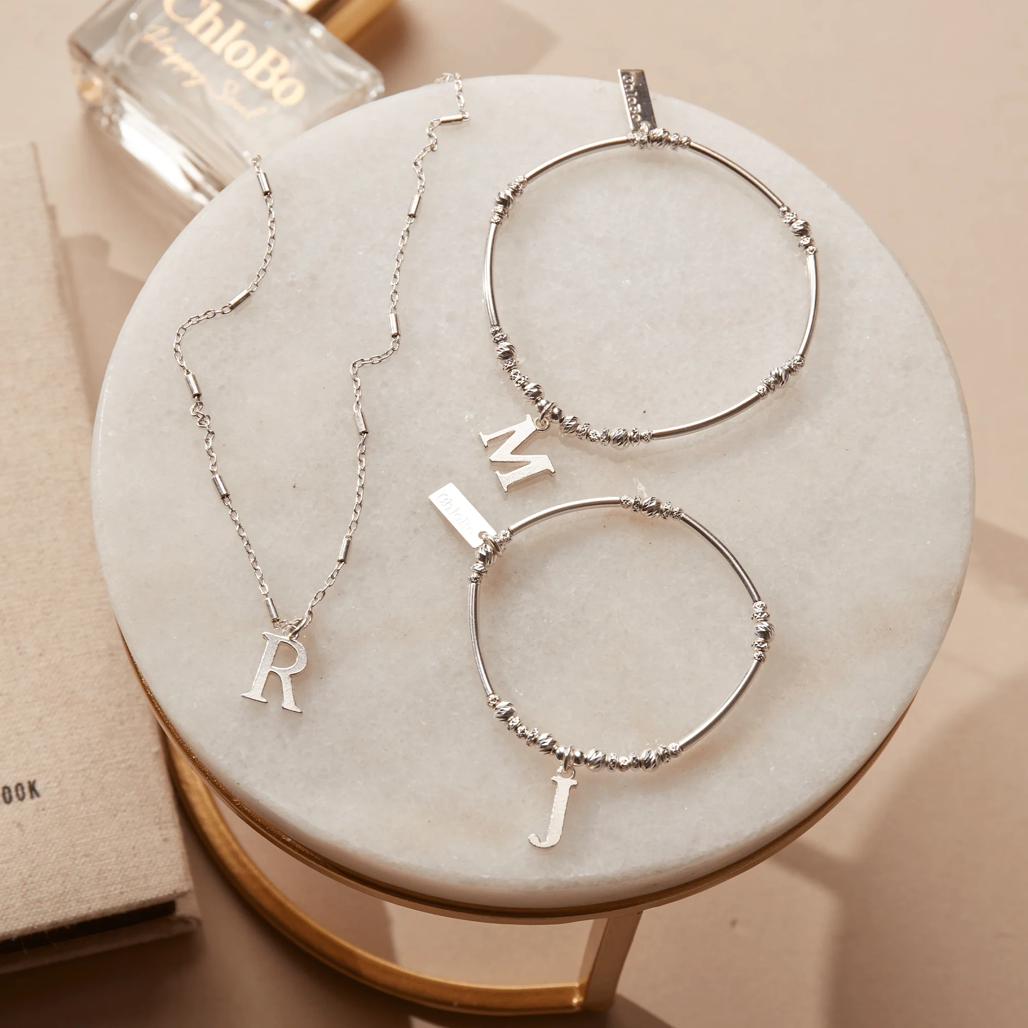 ChloBo Silver Initials A-Z Bracelet - Image 7