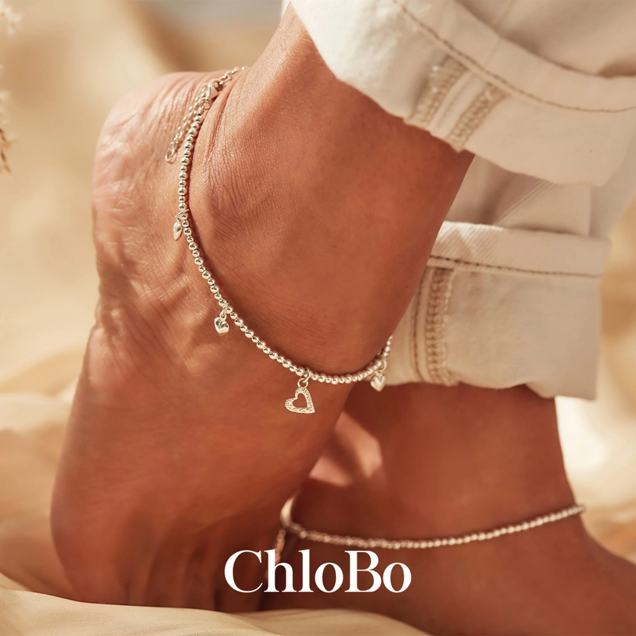 ChloBo Silver Mini Cute Anklet - Image 3