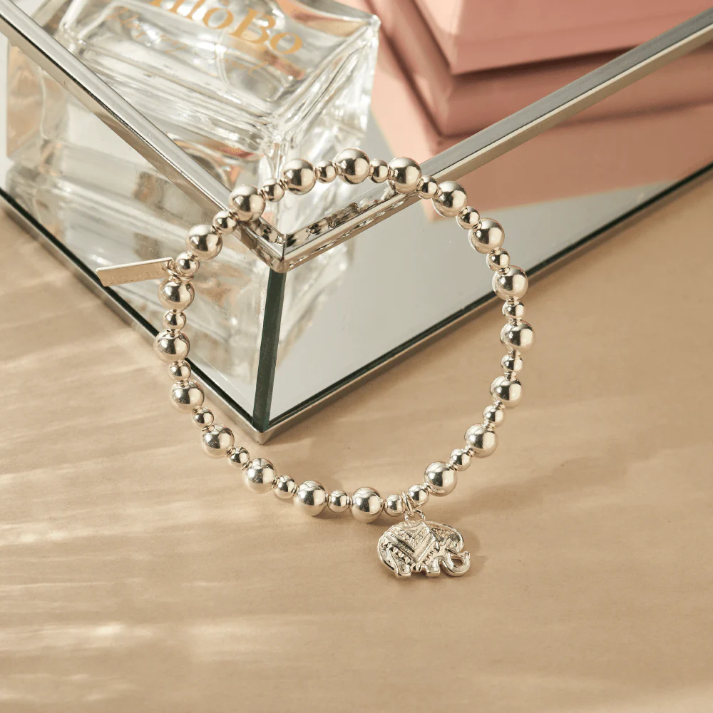 Chlobo Silver Mini Small Ball Elephant Bracelet - Image 2