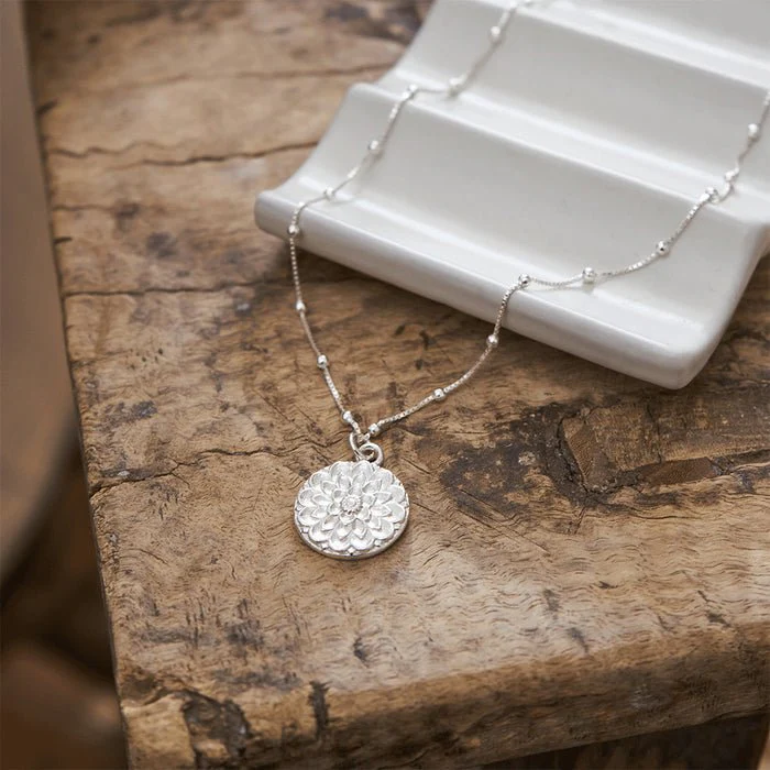ChloBo Silver Moon Flower Necklace - Image 3