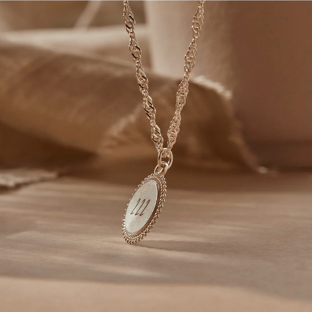 ChloBo Silver Personalised Moon Coin Necklace - Image 5