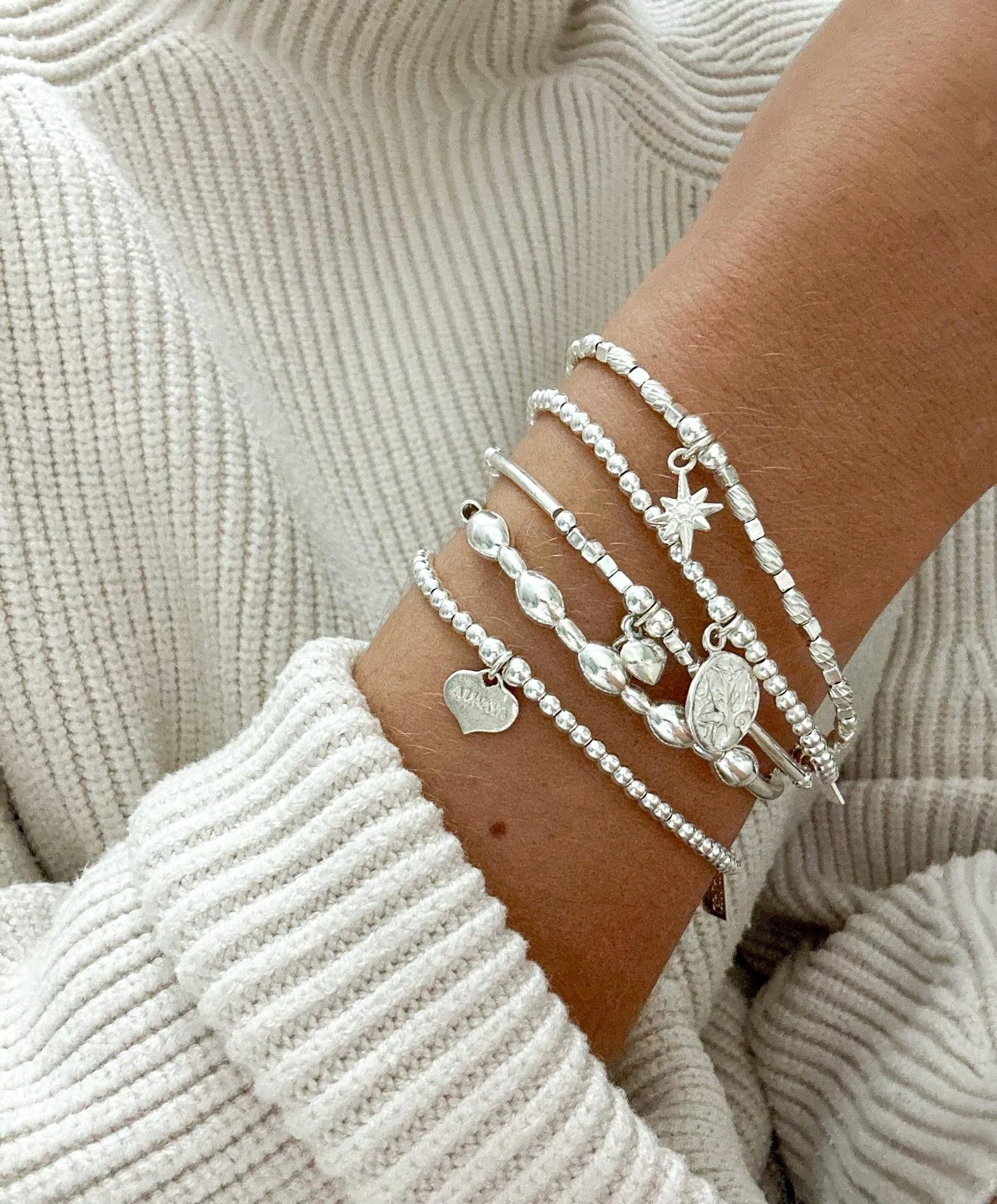 ChloBo Silver Soul Glow Lucky Star Bracelet - Image 3