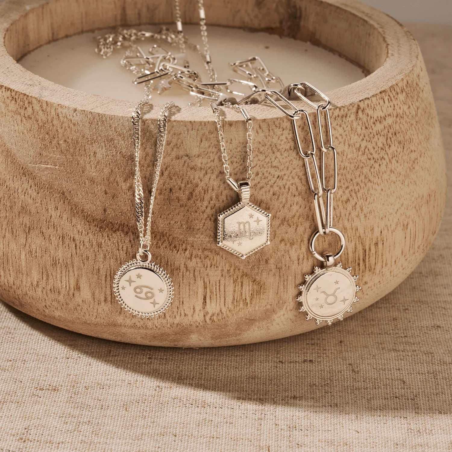 ChloBo Silver Zodiac Moon Coin Necklace - Image 3