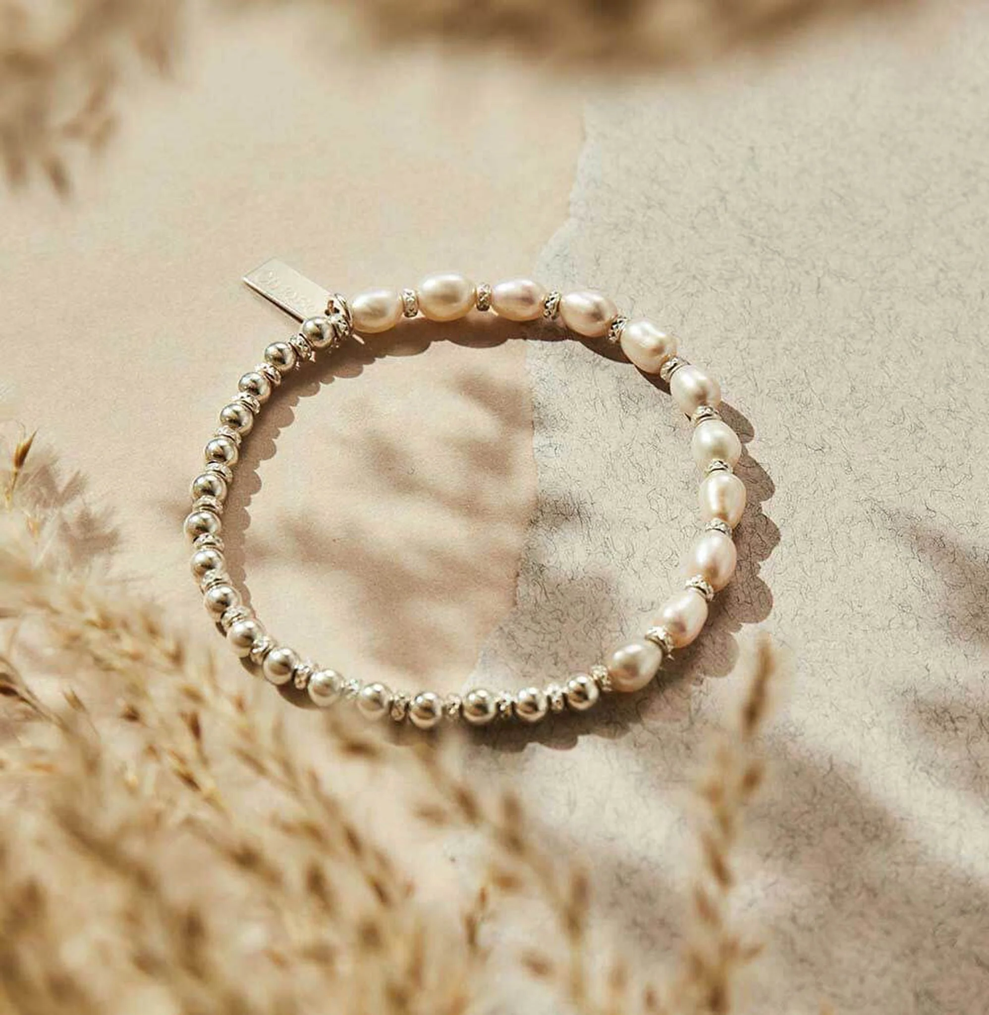ChloBo Silver and Pearl Story of Love Bracelet - Image 2