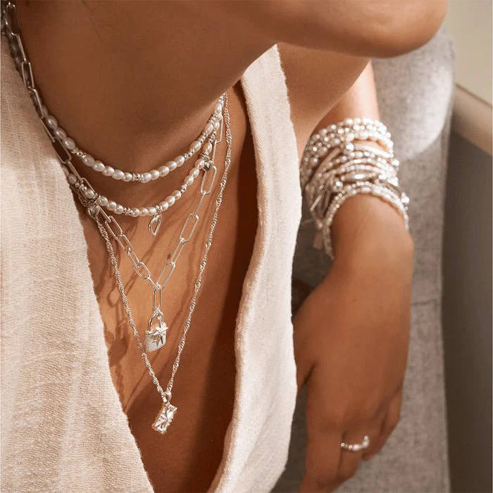 ChloBo Silver and Pearl Choker Necklace - Image 4