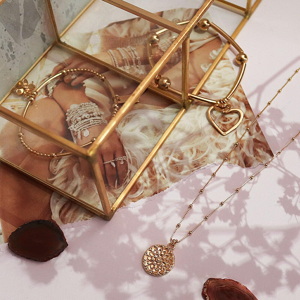 ChloBo Gold Moon Flower Necklace - Image 4