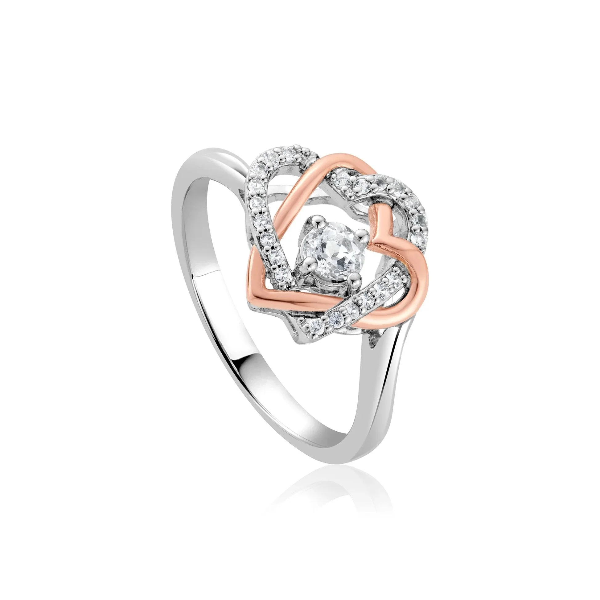 Clogau Always in my Heart White Topaz Ring