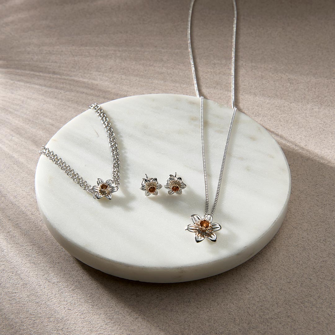 Clogau Daffodil Silver Stud Earrings - Image 4