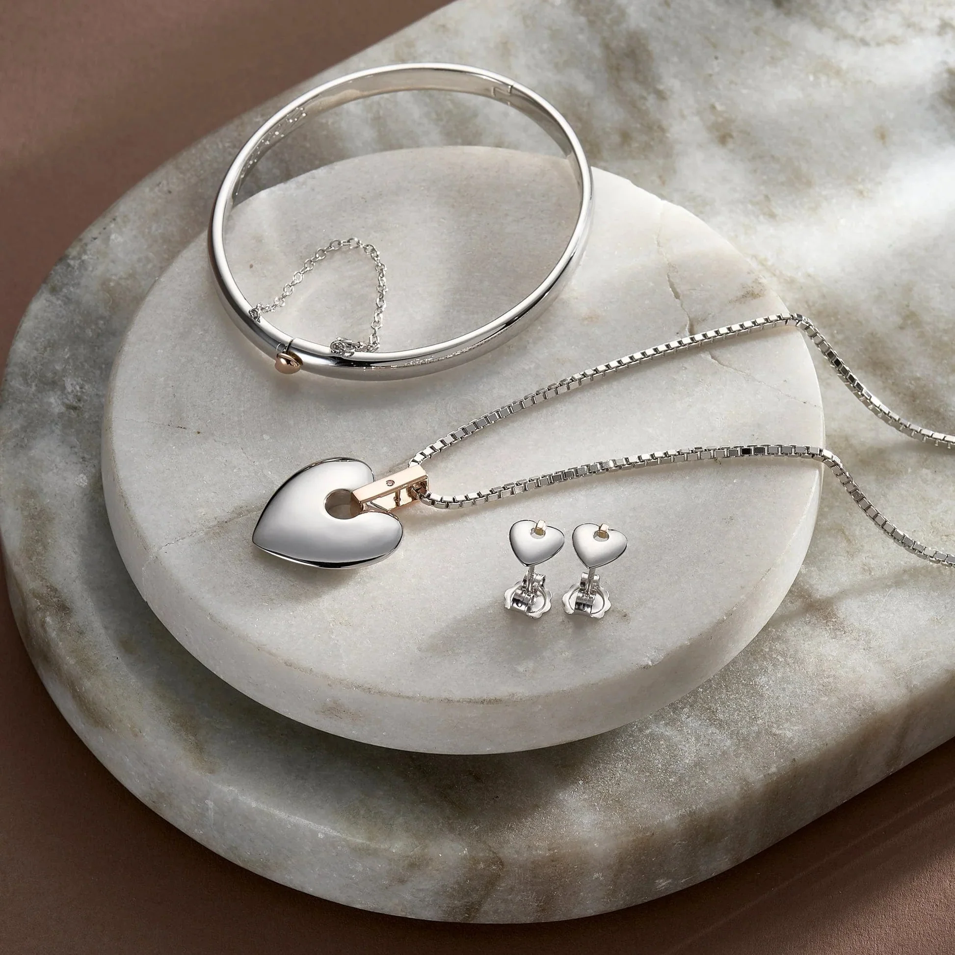 Clogau Cariad Silver Bangle - Image 4