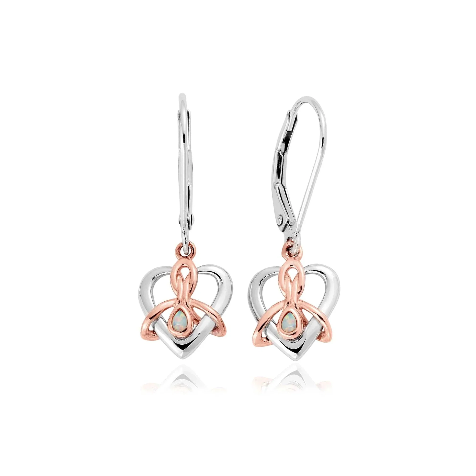 Clogau Dwynwen Opal and Silver Drop Earrings