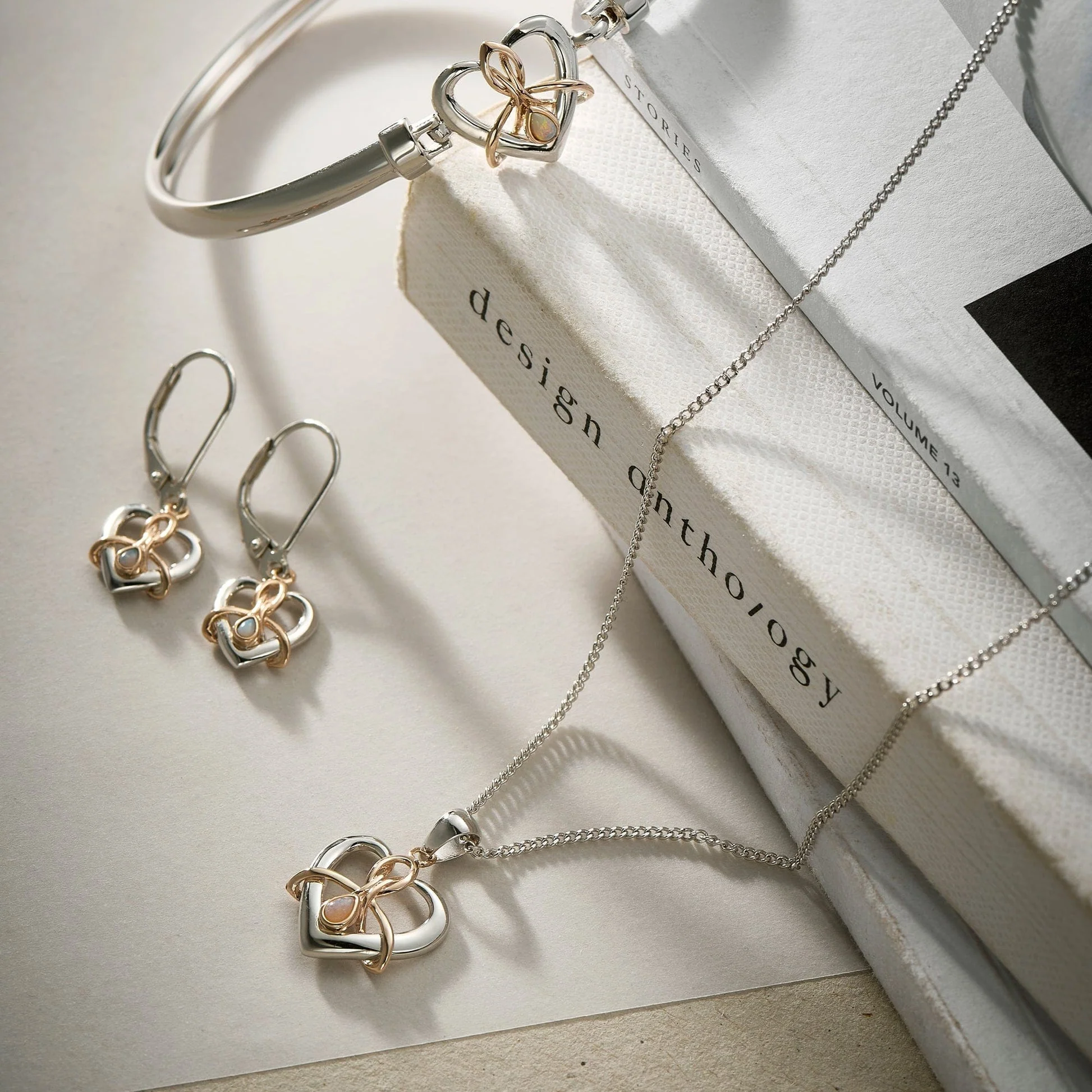 Clogau Silver Dwynwen Opal Pendant Necklace - Image 4