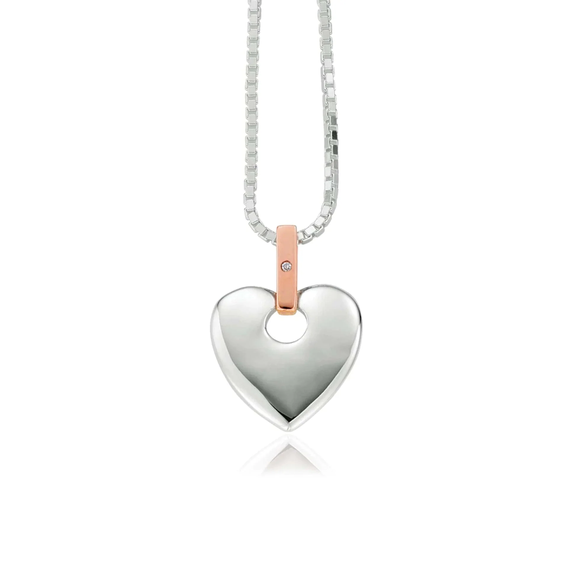 Clogau Large Cariad Diamond Heart Necklace
