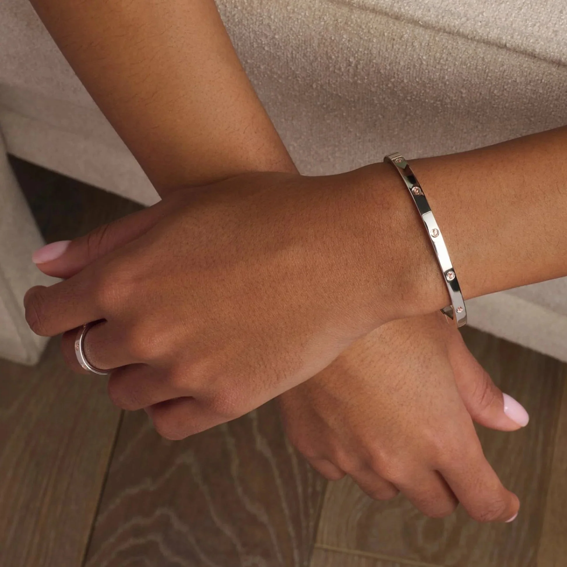 Clogau Insignia Silver Slim Bangle - Image 2