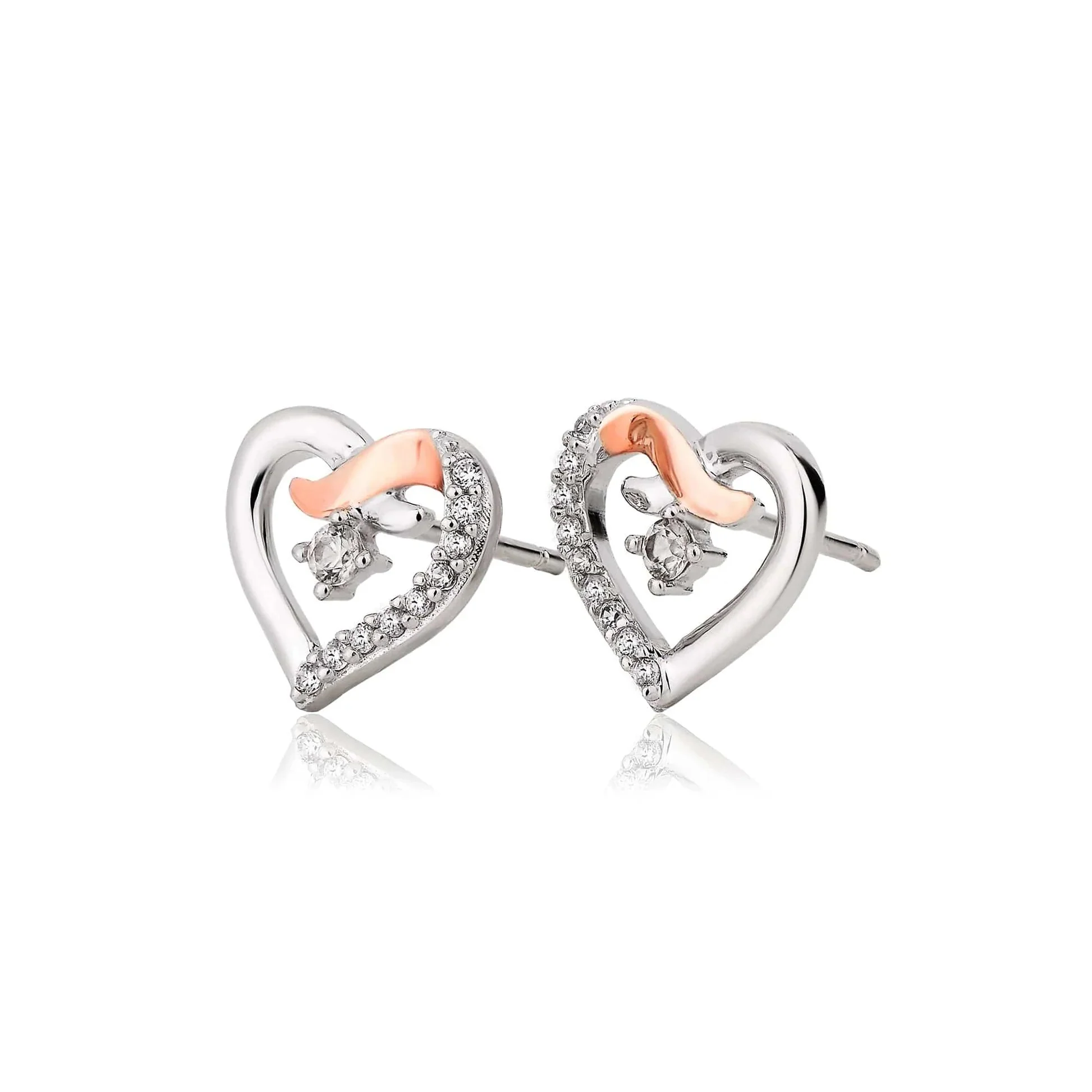 Clogau Kiss Silver Stud Earrings