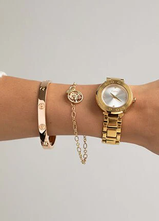 Clogau Ladies Gold Plated Stainless Steel Diamond Watch - Image 3
