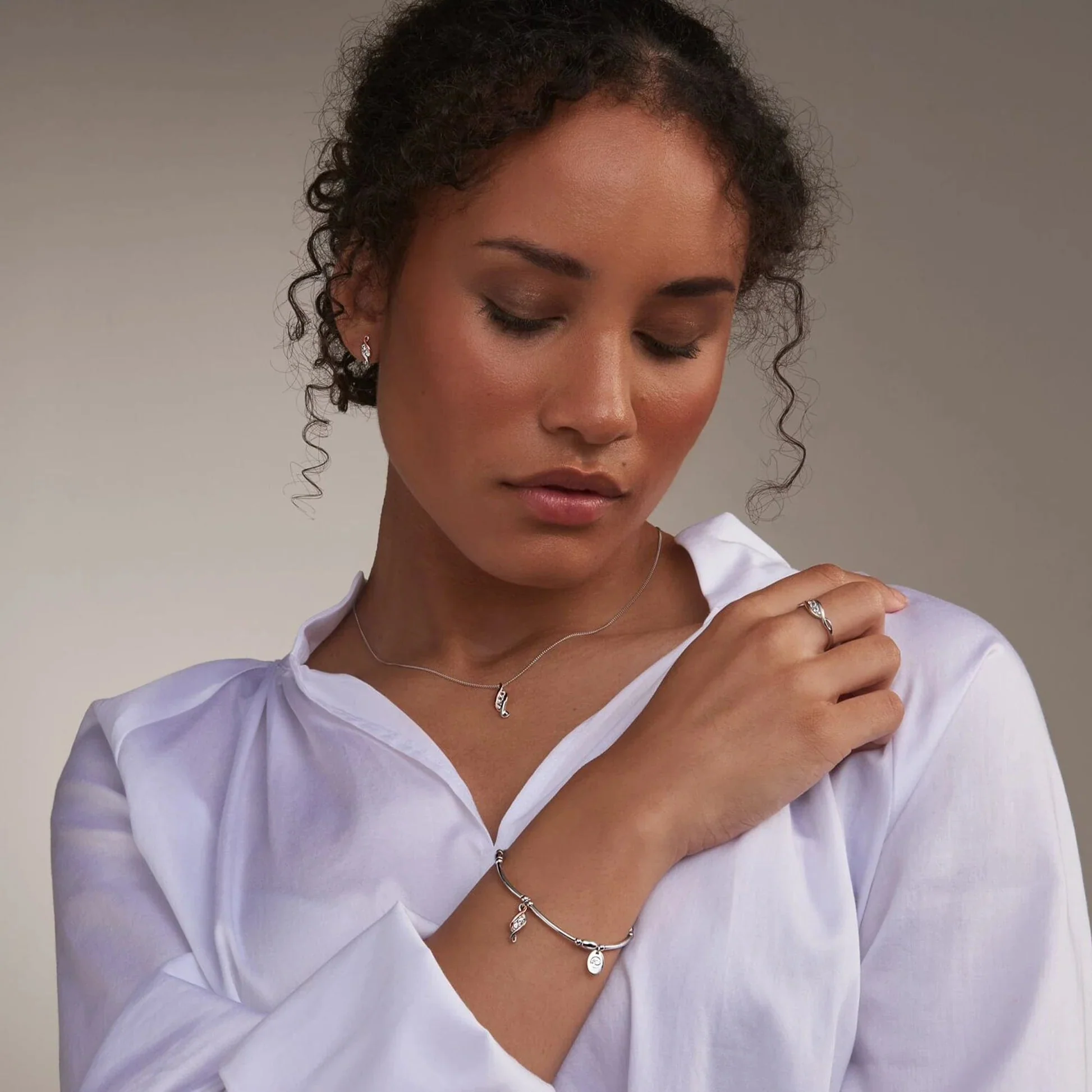 Clogau Past Present Future Silver Necklace - Image 4
