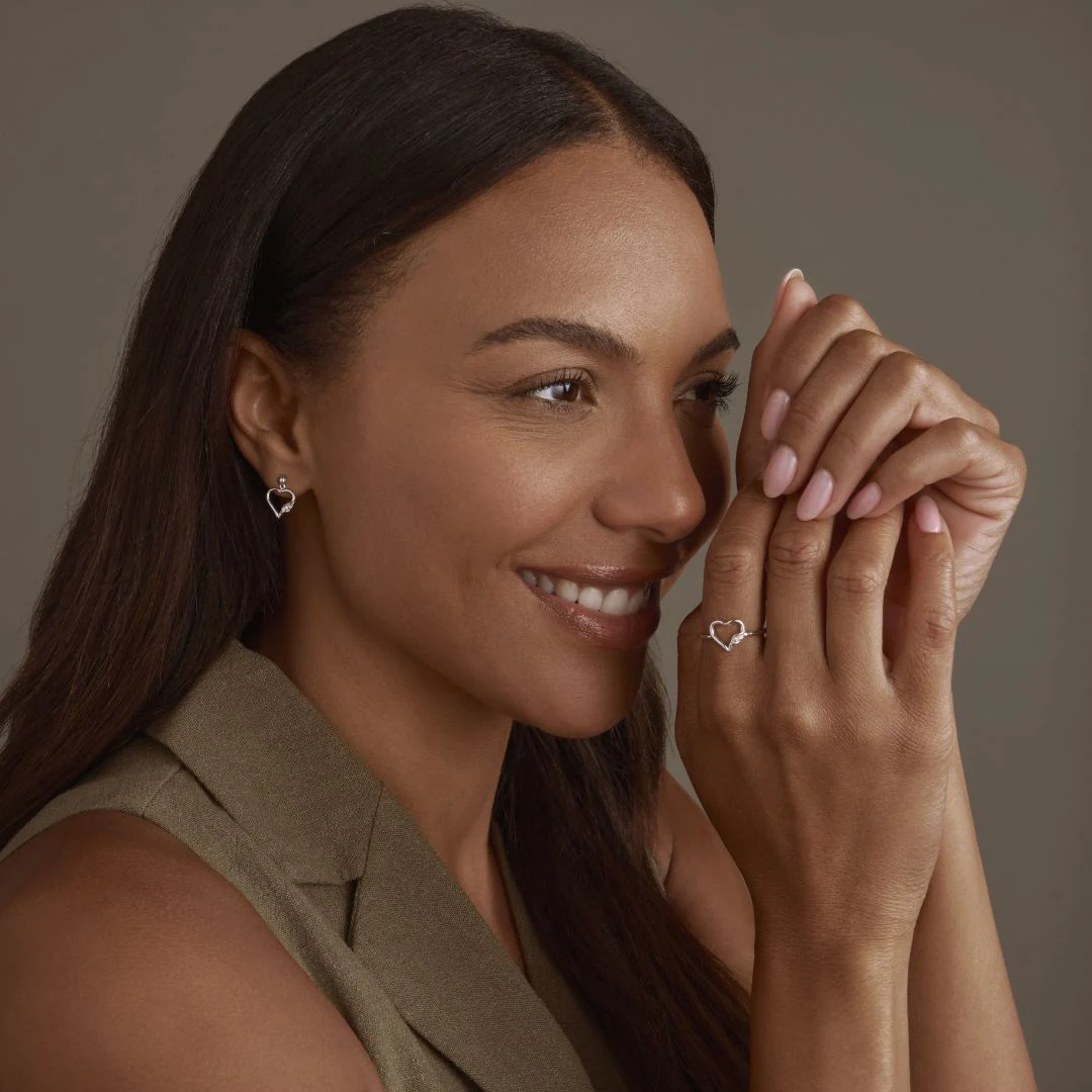Clogau Silver Past Present Future Heart Ring - Image 3