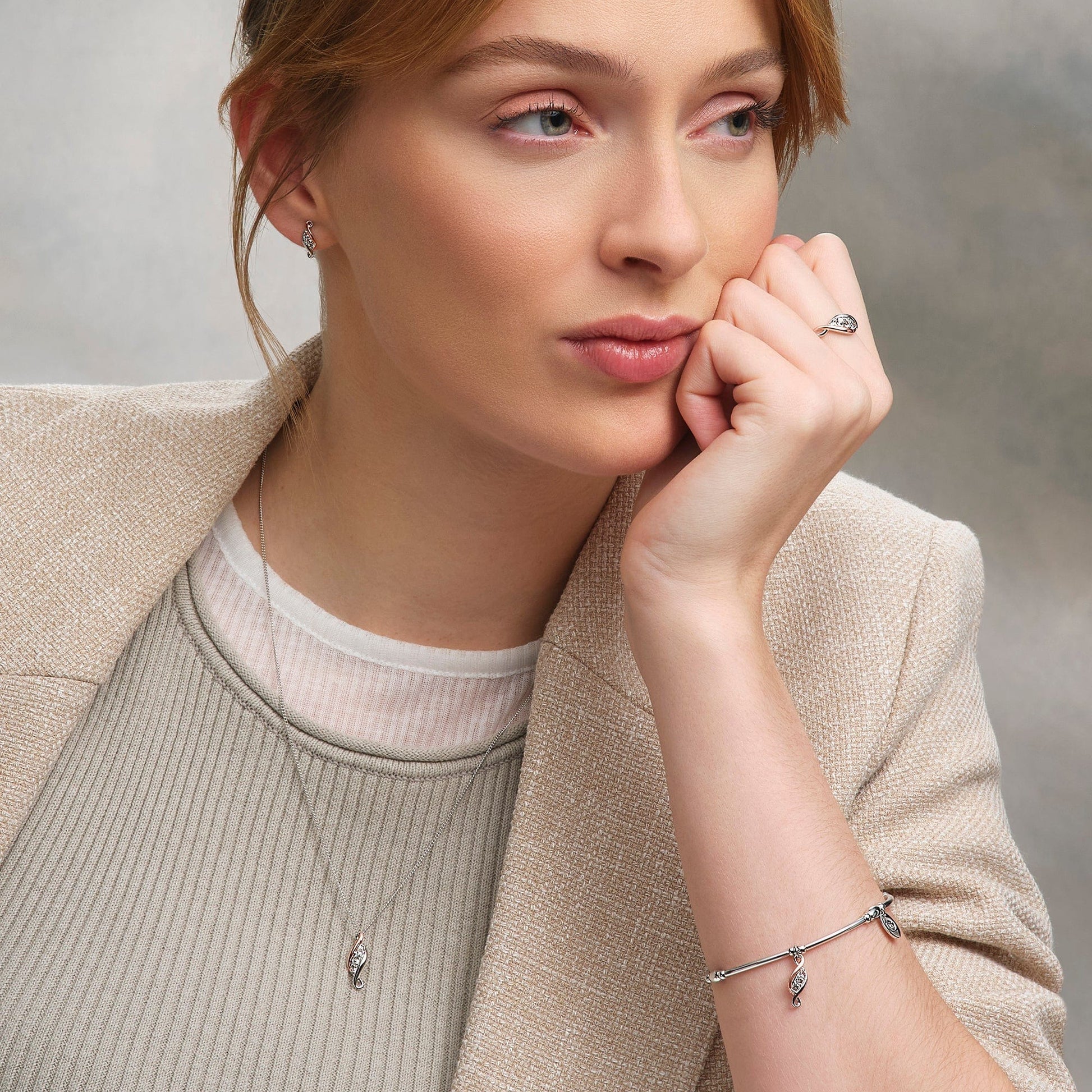 Clogau Past Present Future Silver Stud Earrings - Image 4